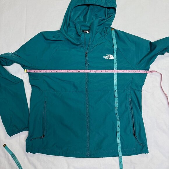 North Face Womens Flyweight Hoodie Jacket Teal Size M, Style NF0A4MF, EUC - Picture 10 of 11